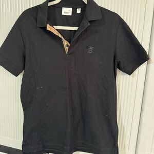 Burberry Black Polo Shirt size small